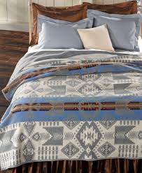 Pendleton Blankets Silver Bark Heritage Wool Queen Blanket Western Bedding Pendleton Blanket Pendelton Blankets