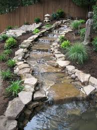 Making a pond discharge headwaters. 48 Backyard Ponds And Water Garden Landscaping Ideas 62 Home Decor Diy Design Ponds Backyard Waterfalls Backyard Backyard Water Feature