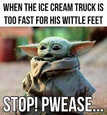 Pin By Amanda Coffino Huffman On Baby Yoda In 2020 Yoda Funny Funny Star Wars Memes Funny Babies
