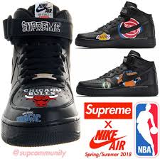 Supreme and nike dropped another major collaboration for spring/summer 2018 when they partnered with the nba. Supreme X Nike Air Force 1 Mid 07 Collection Kicksonfire Com
