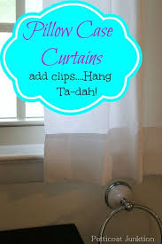 You can even use a paint roller to apply the paint, so they take literally just a few minutes each. Pillowcase Curtains Diy Small Bathroom Window Small Window Curtains Diy Curtains