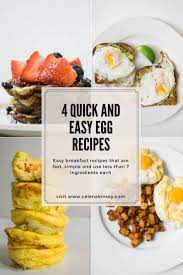 4 Quick And Easy Breakfast Ideas Featuring Eggs Quick Healthy Breakfast Easy Egg Recipes Breakfast Recipes Easy