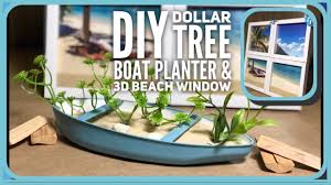 Maybe you would like to learn more about one of these? Diy Dollar Tree Boat Planter 3d Window Dollar Tree Beach Nautical Coastal Summer Room Decor Youtube