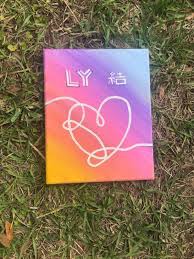 Bts Love Yourself Album Acrylic Painting In 2020 Mini Canvas Art Diy Art Painting Diy Canvas Art