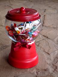 Bonbonglas Aus Tontopf Und Glasvase Crafts Gumball Machine Gumball