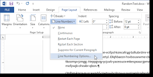 How To Number Lines In The Margins In Word 2013