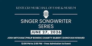 Singer Songwriter Series with Josh Mitcham, Philip Bowen, and Charity Gilbert