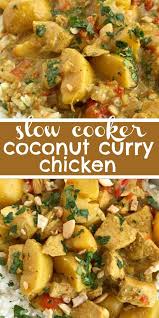 Slow Cooker Coconut Curry Chicken Curry Chicken All The Flavors Of Classic Coconut Curry Slow Cooker Chicken Curry Slow Cooker Curry Curry Chicken Recipes