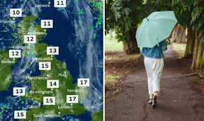 The onset of high pressure will bring dry, warm and settled conditions for the weekend. Uk Weather Forecast What A Difference A Day Makes Temperatures To Plummet Ten Degrees Weather News Express Co Uk