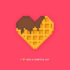 Best #pixelart s in the world! Heart Shaped Waffle Pixel Art 286784 Vector Art At Vecteezy
