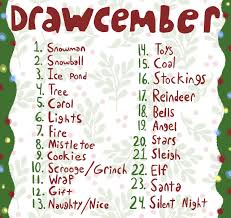 Drawcember Drawing Challenge Christmas Drawing 30 Day Drawing Challenge
