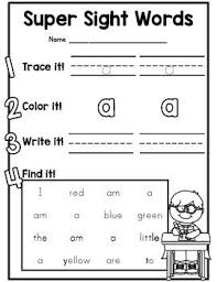 Cute Dolch Pre Primer Sight Word Practice Worksheets For Kindergarten In 2020 Sight Words Kindergarten Sight Word Practice Word Practice