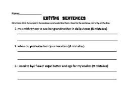 Editing Sentences Proofread Sentences Sentences Proofreader Syntax