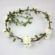 White Green Vine Branch Rose Flower Crown Headband Hairband Hp286 Rose Flower Crown Flower Crown Headband Crown Headband