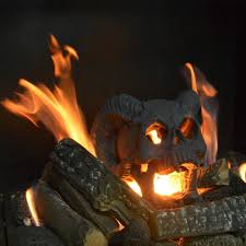 The fireproof falsetto provides a 33% decrease in fire damage. Stanbroil Fireproof Fire Pit Skull Gas Log For Fireplace Firepit Camp Fire Halloween Decor Black Skull 1pk Stanbroil Outdoor