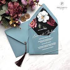 Transparent Wedding Invitation Floral Design For Your Wedding Etsy Clear Wedding Invitations Acrylic Wedding Invitations Floral Wedding Invitations