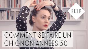 Les coiffures pour cheveux courts. Tuto Comment Se Faire Un Chignon Annees 50 I Elle Coiffure Youtube