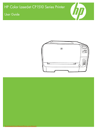 Download the latest drivers, firmware, and software for your hp laserjet pro cp1525n color printer.this is hp's official website that will help automatically detect and download the correct drivers free of cost for your hp computing and printing products for windows and mac operating system. Hp Color Laserjet Cp1515n Printers User Guide Manual Pdf Manualzz