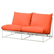 Havsten 2er Sofa Drinnen Draussen Ohne Armlehnen Orange Beige Ikea Deutschland In 2020 Love Seat Cushions On Sofa Sofa