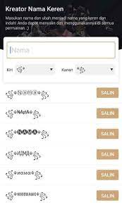 Kreator Nama Keren Nama Membaca