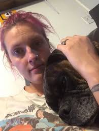 This is an old picture of my dog and I doing Bierstadt