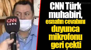 Ancak cnn türk muhabirlerinin ücretsiz izin teklifini kabul etmeyerek istifa ettiği öğrenildi. Cnn Turk Muhabiri Esnafin Cevabini Duyunca Mikrofonu Geri Cekti Gundem Gercek Haberci