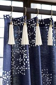 Amazon Com White Tassel Gold Shower Curtain Hooks Stainless Steel Set Of 12 Shower Rings For Bathroom Baby R Shower Curtain Hooks Curtains Home Accessories