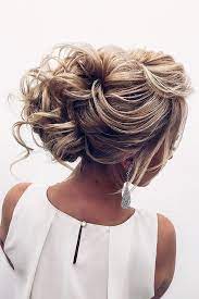 Romantic Bridal Updos High Curly Textured Volume Elstile Hair Styles Wedding Hair And Makeup Romantic Bridal Updos