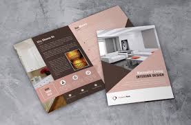 Interior Design Bifold Brochure Brochure Design Template Wedding Brochure Brochure Design