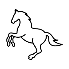 White Jumping Horse Outline Free Vector Icons Designed By Freepik Horse Outline Animal Icon Horse Jumping