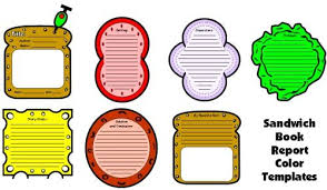 Sandwich Book Report Template Book Report Projects Book Report Book Report Templates