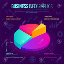 Isometric Business Infographic Pie Chart
