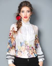 تألقي باروع كولكشن بلايز شيفون نسائيه لصيف 2017 2018 لمشاهدة المزيد من الازياء Www Echo Clothes For Women Women Chiffon Blouse Destination Wedding Dress