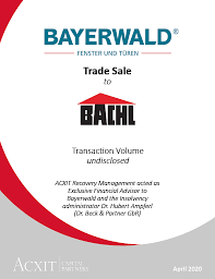 Traditionsunternehmen Bayerwald Fenster Hausturen Gerettet Acxit Capital Partners