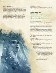 Dnd 5e Homebrew Warlock Ice Queen Patron By Jonoman3000