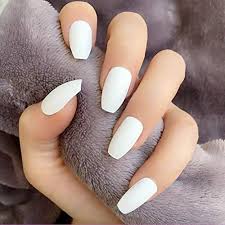 Nail art accessories └ nail art └ nail care, manicure & pedicure └ health & beauty all categories food & drinks antiques art baby books, magazines business cameras cars, bikes, boats clothing. 24 Pcs Fakes Nails Matte Ballerina Medium Full Cover Coffin Nails Nude White False Gel Nails Tips Sets For Halloween Women Girls Teens Buy Online In Brunei At Brunei Desertcart Com Productid 172051364