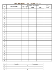 Maybe you would like to learn more about one of these? Format Penilaian Lomba Adzan