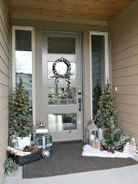 Festive Christmas Porch Front Porch Christmas Decor Christmas Decorations Rustic Front Door Christmas Decorations