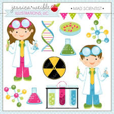 Scary halloween mad pumpkin set. Mad Scientist Cute Digital Clipart Science Clip Art Kids In Lab Coats