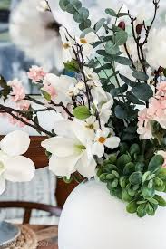 New 1set artificial plant pot magnolia flowers phalaenopsis simulation bonsai decorative flower for hom. 8 Ways To Style A Big Vase With Faux Spring Florals The Happy Housie