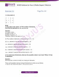Mathematics grade 12 session 15 (learner notes) session 15 topic: Ncert Solutions For Class 12 Maths Exercise 3 1 Chapter 3 Matrices
