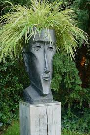 Ionic Head Garden Sculpture Jardins Sculpture Jardin Decoration Jardin