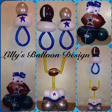 Dallas Cowboys Baby Shower Balloon Centerpieces Cowboy Baby Shower Dallas Cowboys Baby Shower Baby Shower Decorations For Boys