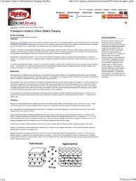 When the charge rate during the constant current. A Designer S Guide To Lithium Battery Charging My Digi Key Newest Products Product Index Supplier Index Resources Lithium Ion Battery Battery Electricity