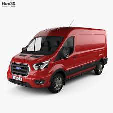 3d Model Of Ford Transit Panel Van L2h2 2018 In 2020 Ford Transit 3d Model Ford Van