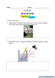 Unit 2 peraturan bilik sains. Sains Tahun 4 Unit 5 Pembiasan Cahaya Worksheet
