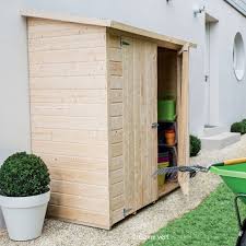 Remise Adossee Bois Avec Plancher L170 H180 Cm Abri De Jardin Armoire De Jardin Bois Armoire De Jardin