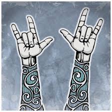 Rocknroll Sign Language Art Sign Language Deaf Art