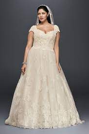Plus Size 8cwg768 Style Oleg Cassini Long Cap Sleeve Lace Wedding Dress Ball Gowns Wedding Wedding Dress Styles Davids Bridal Wedding Dresses