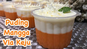 Siapkan adonan untuk membuat vla susu dan masukkan semuanya. Puding Mangga Vla Keju Youtube Food Desserts Pudding